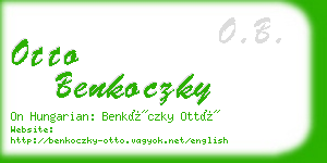 otto benkoczky business card